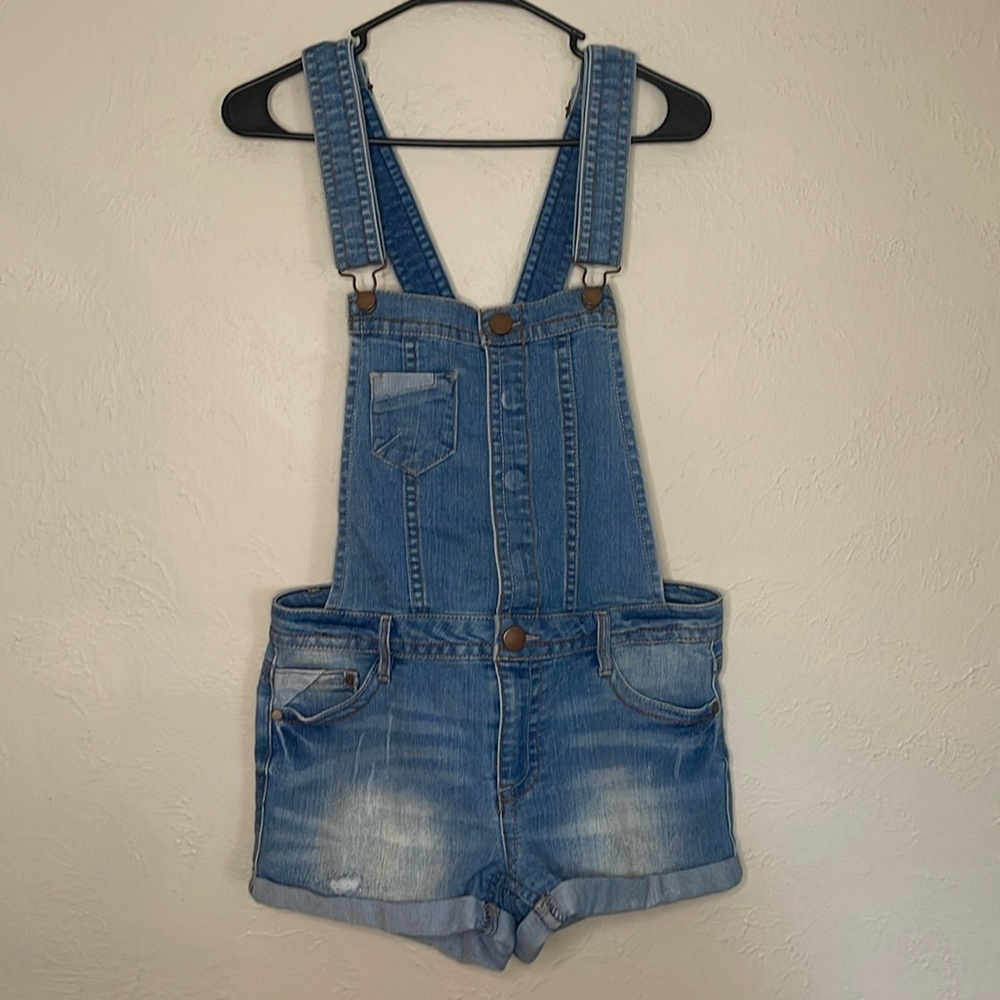 Denim Overall Shorts